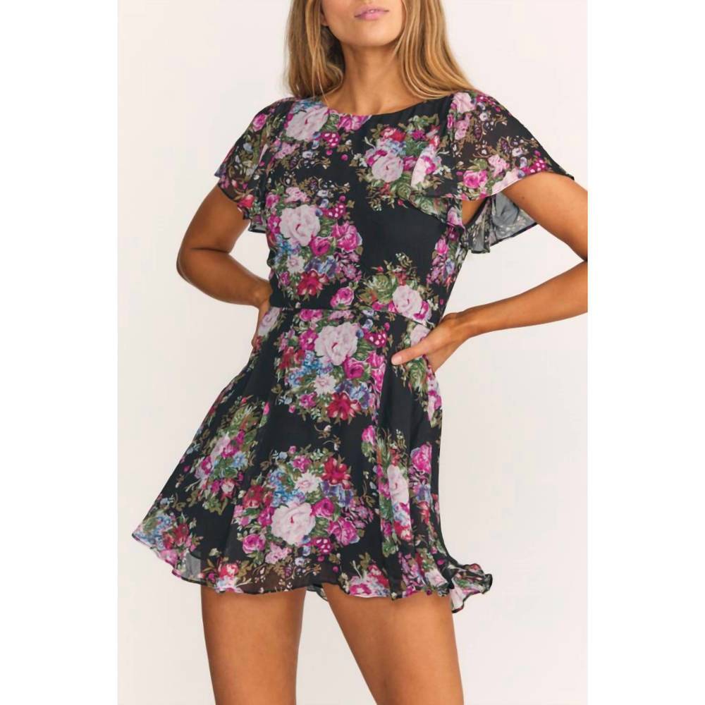 NEW LOVESHACKFANCY garner dress in black floral midnight muse - Picture 2 of 2